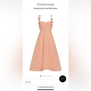 Zimmermann wonderland corset midi dress 0P
